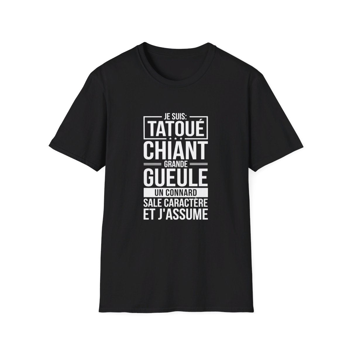 Je suis tatoué, chiant, grande gueule, un connard, sale caractère et j'assume