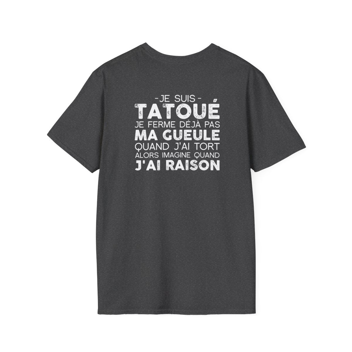 Je suis tatoué je ferme déjà pas ma gueule quand j'ai tort alors imagine quand j'ai raison
