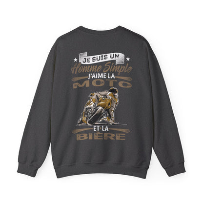 Je suis un homme simple, j'aime la moto et la bière