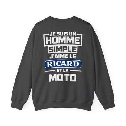 Je suis un homme simple, j'aime le ricard et la moto