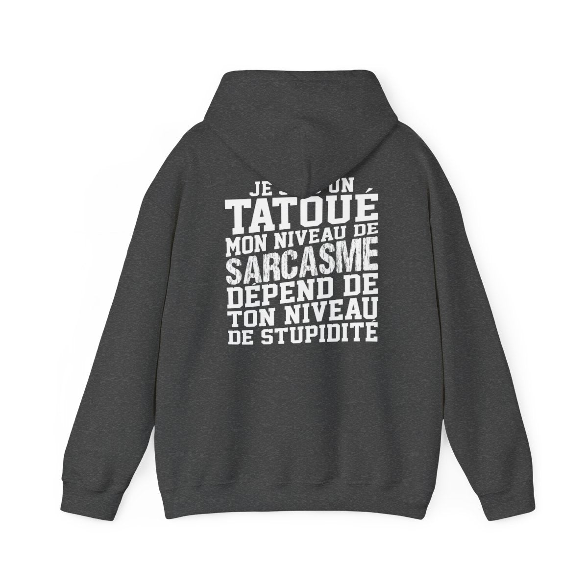 Je suis un tatoué mon niveau de sarcasme dépend de ton niveau de stupidité