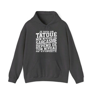 Je suis un tatoué mon niveau de sarcasme dépend de ton niveau de stupidité