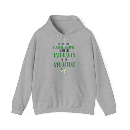 Je suis une femme simple j'aime les tatouages et les mojitos