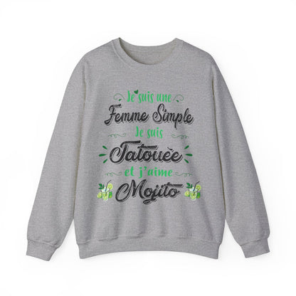 Je suis une femme simple je suis tatouée et j'aime mojitos
