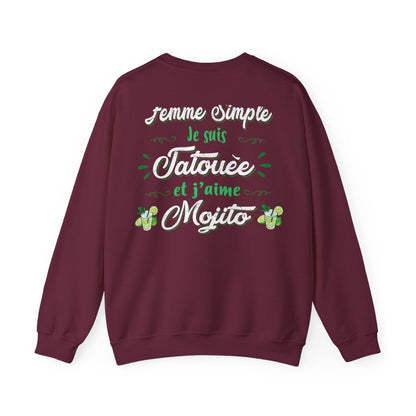 Je suis une femme simple je suis tatouée et j'aime mojitos