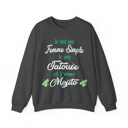 Je suis une femme simple je suis tatouée et j'aime mojitos