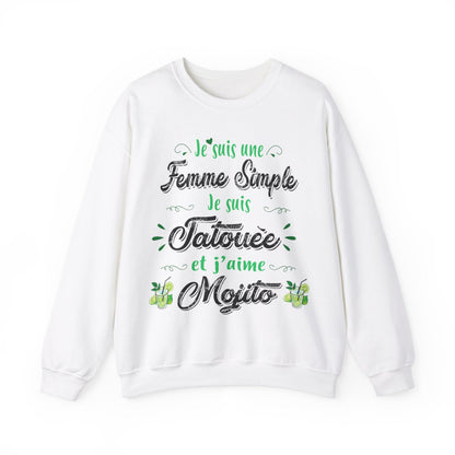Je suis une femme simple je suis tatouée et j'aime mojitos
