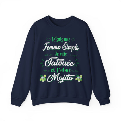 Je suis une femme simple je suis tatouée et j'aime mojitos