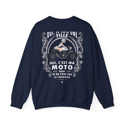 Je suis une fille, c'est ma moto, non, tu peux pas la conduire