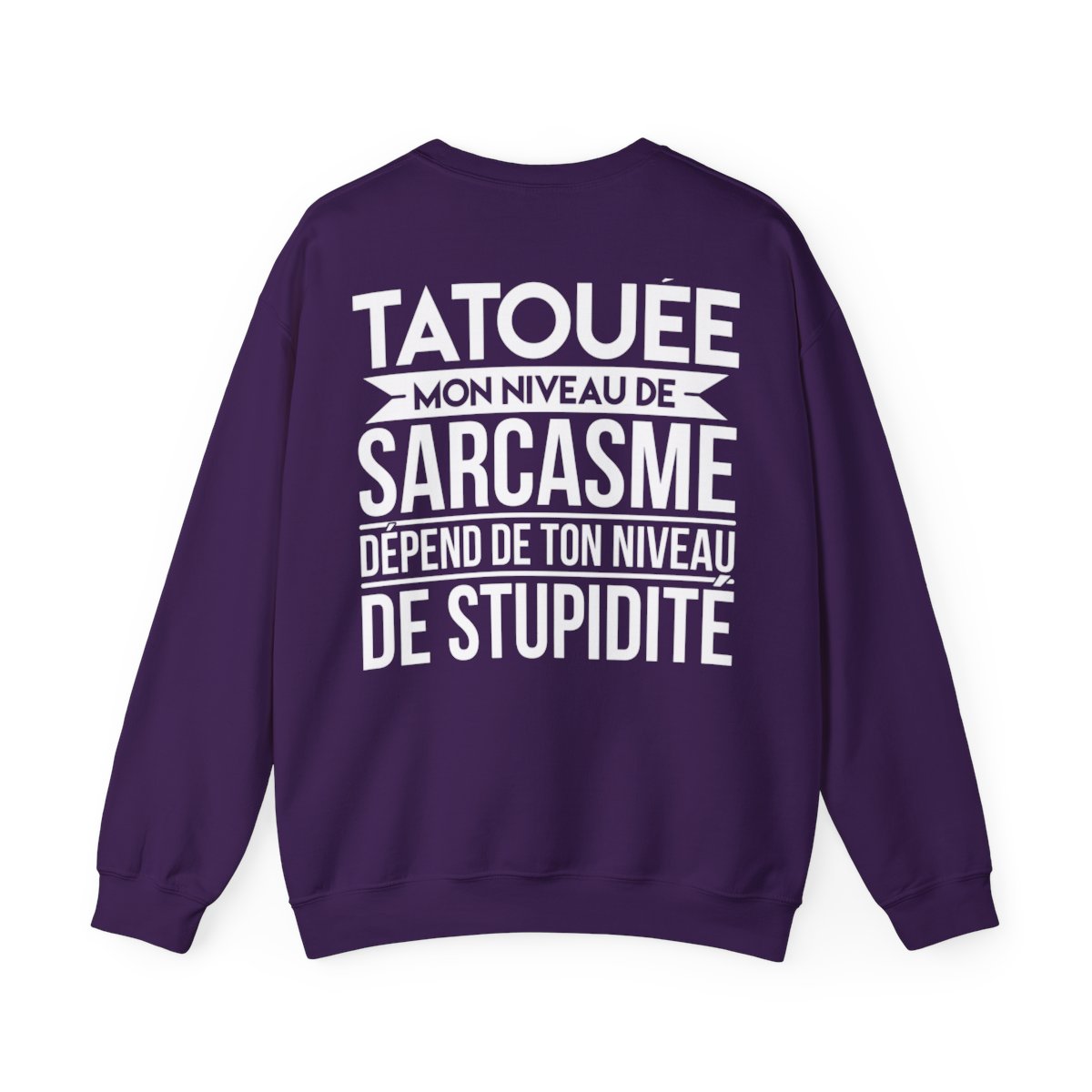 Je suis une tatouée mon niveau de sarcasme dépend de ton niveau de stupidité