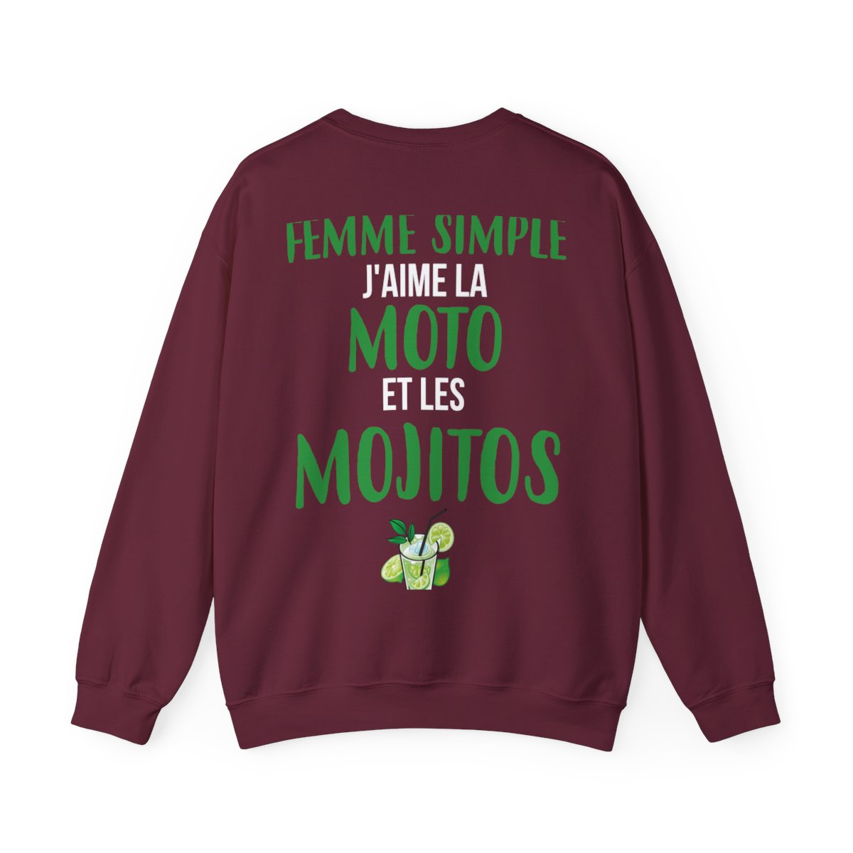 Je suis une femme simple J'aime la moto et les Mojitos