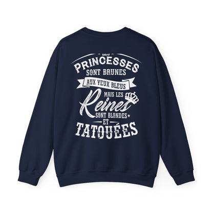 Les princesses sont brunes aux yeux bleus mais les reines sont blondes et tatouées