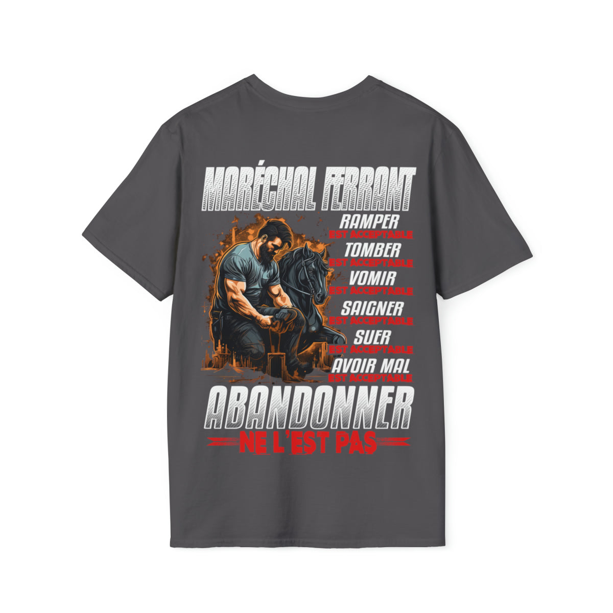 Maréchal ferrant, ramper, tomber, vomir, saigner est acceptable