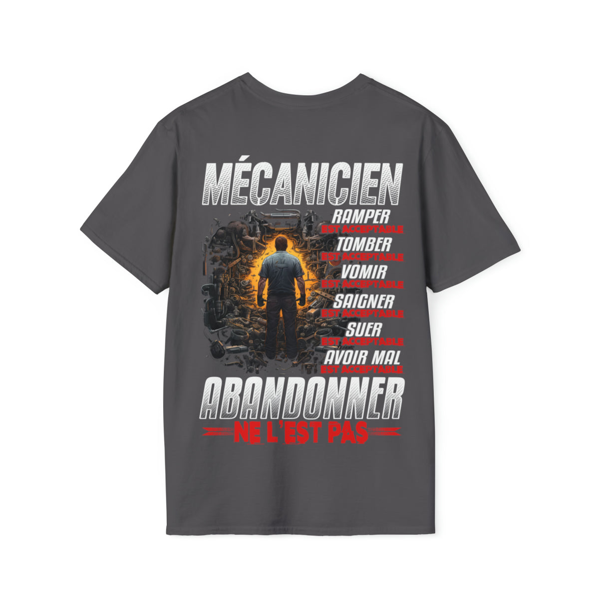 Mécanicien, ramper, tomber, vomir, saigner est acceptable