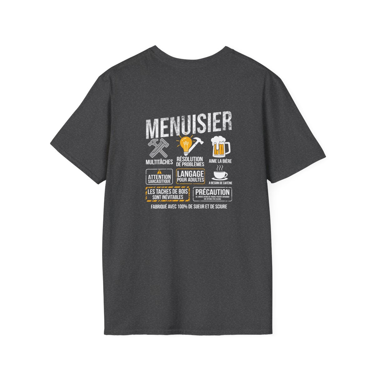 Menuisier : multitâches, aime la bière, résolution de problèmes, a besoin de caféine