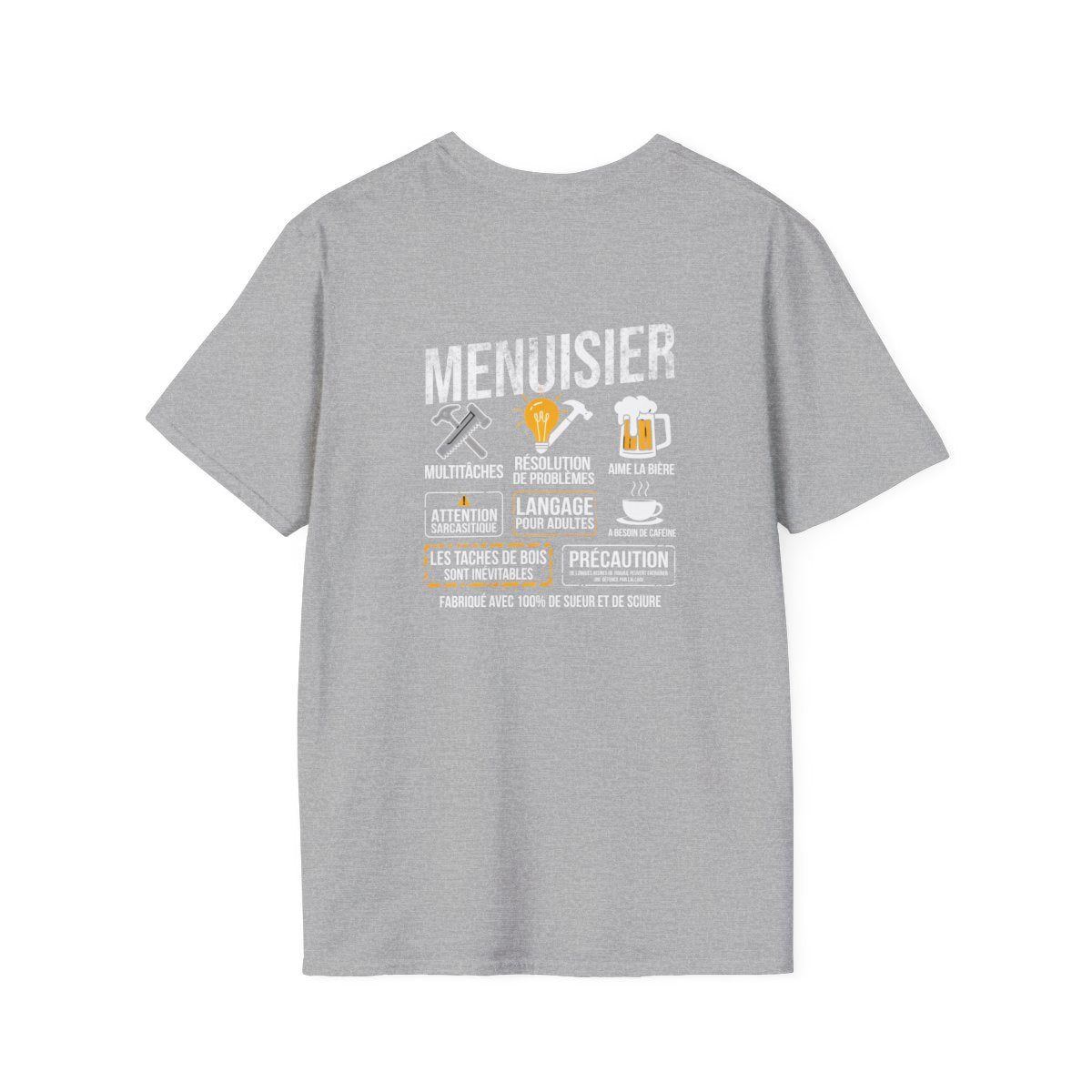 Menuisier : multitâches, aime la bière, résolution de problèmes, a besoin de caféine