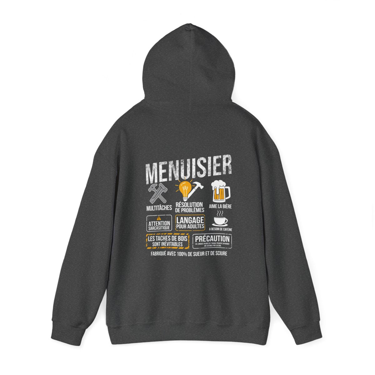 Menuisier : multitâches, aime la bière, résolution de problèmes, a besoin de caféine