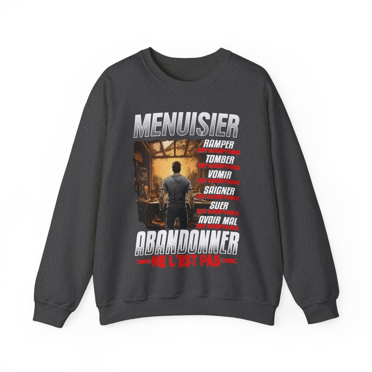 Menuisier, ramper, tomber, vomir, saigner est acceptable