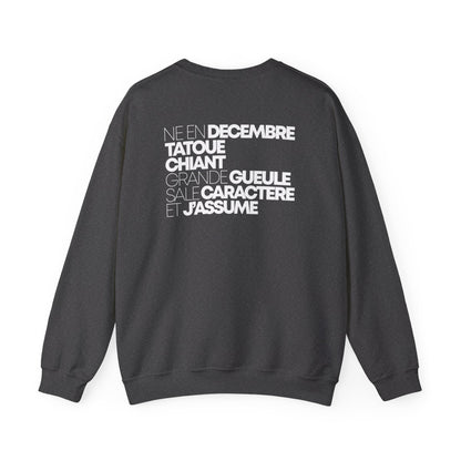 Né en decembre, tatoué, chiant, grande gueule, sale caractère et j'assume