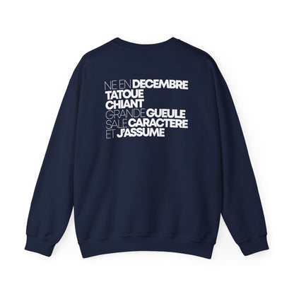 Né en decembre, tatoué, chiant, grande gueule, sale caractère et j'assume