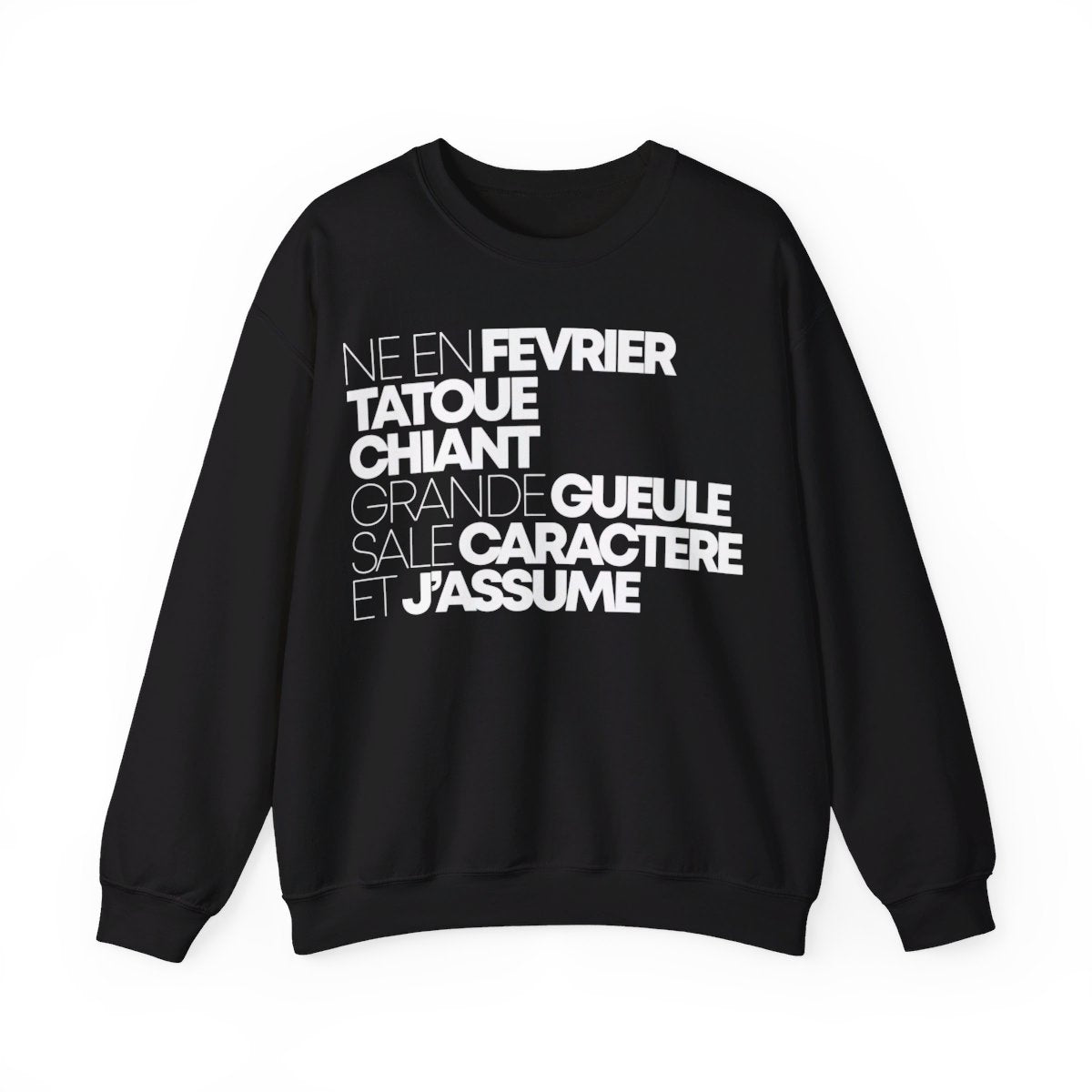 Né en février, tatoué, chiant, grande gueule, sale caractère et j'assume