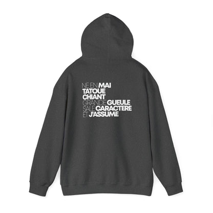 Né en mai, tatoué, chiant, grande gueule, sale caractère et j'assume