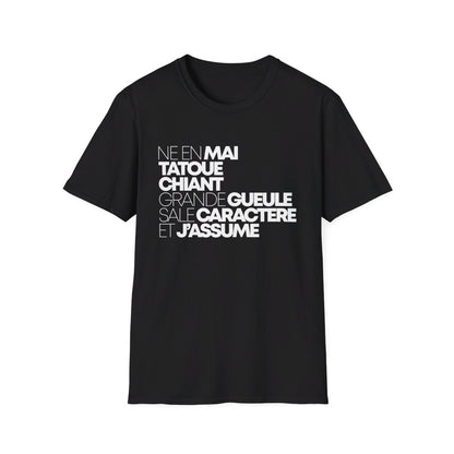 Né en mai, tatoué, chiant, grande gueule, sale caractère et j'assume