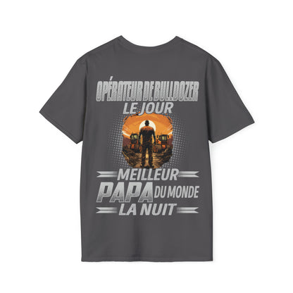 Opérateur de Bulldozer le jour, papa la nuit