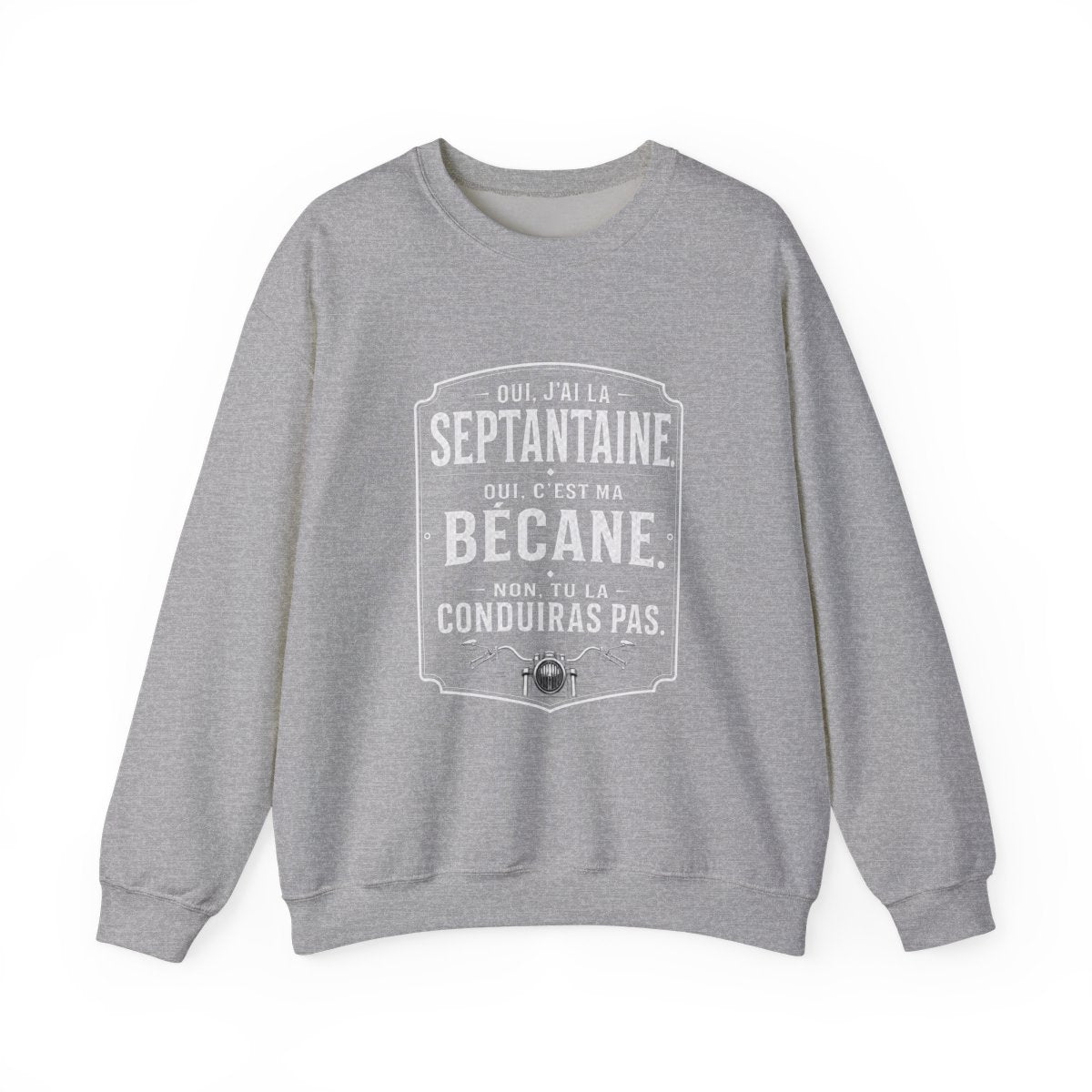 Oui, J'ai la septantaine. C'est ma bécane.