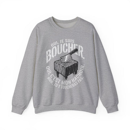 Oui, je suis boucher. C'est mon hachoir.