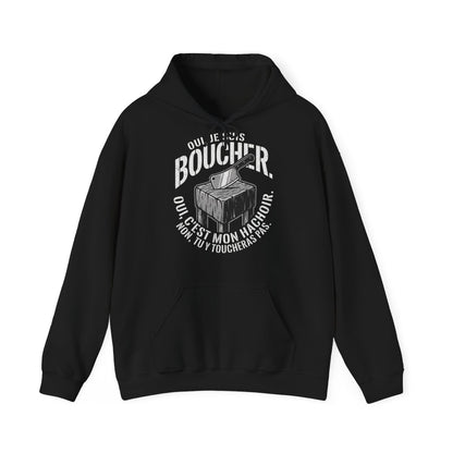 Oui, je suis boucher. C'est mon hachoir.