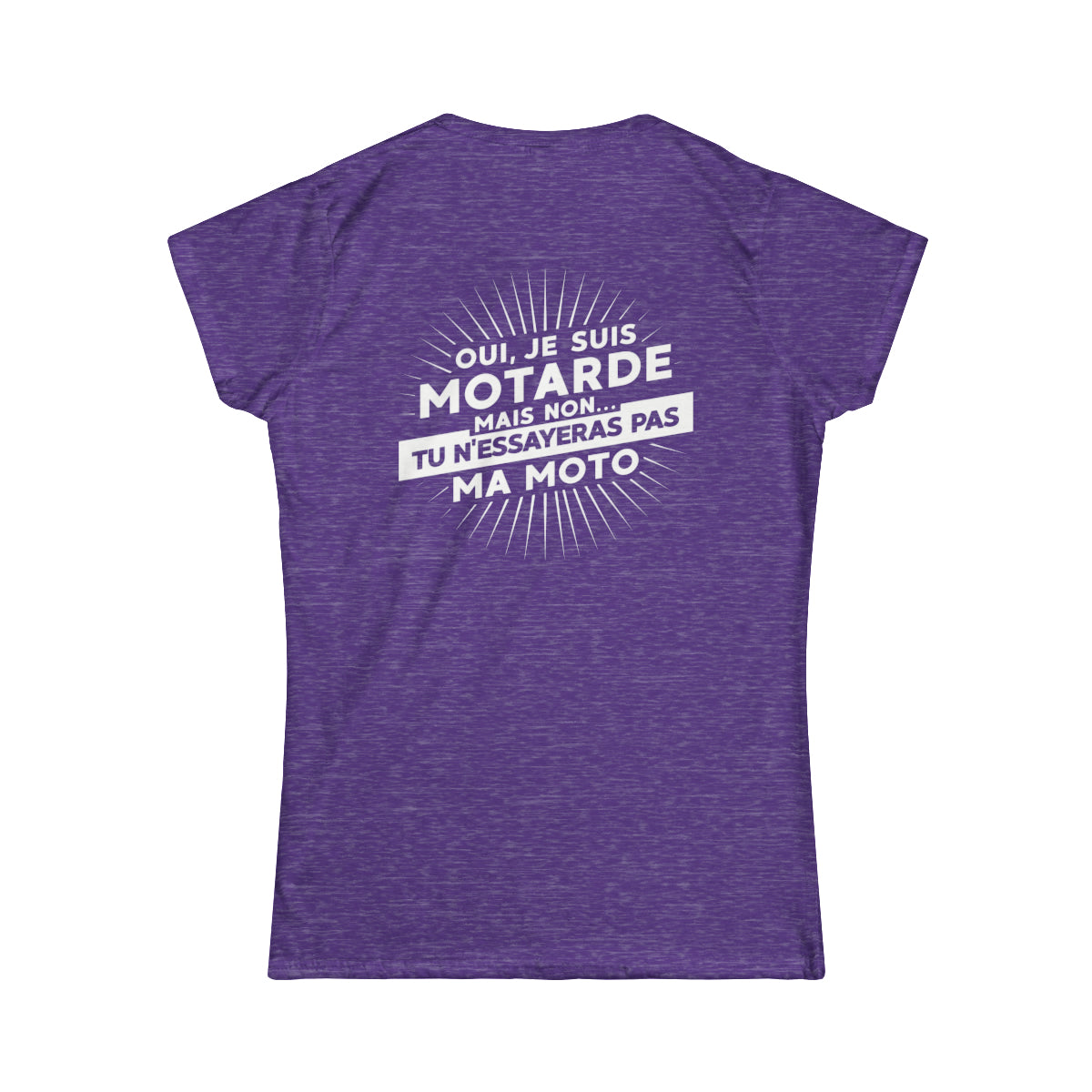 Oui, je suis motarde mais non... tu n'essayeras pas ma moto