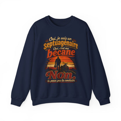 Oui, je suis un septuagénaire. Oui, c'est ma bécane