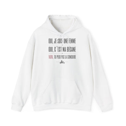 Oui, je suis une motarde, oui c'est ma bécane