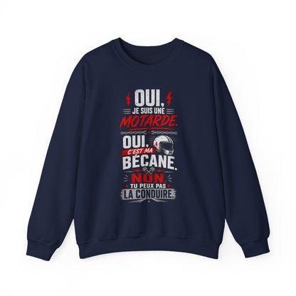 Oui, je suis une motarde, oui c'est ma bécane