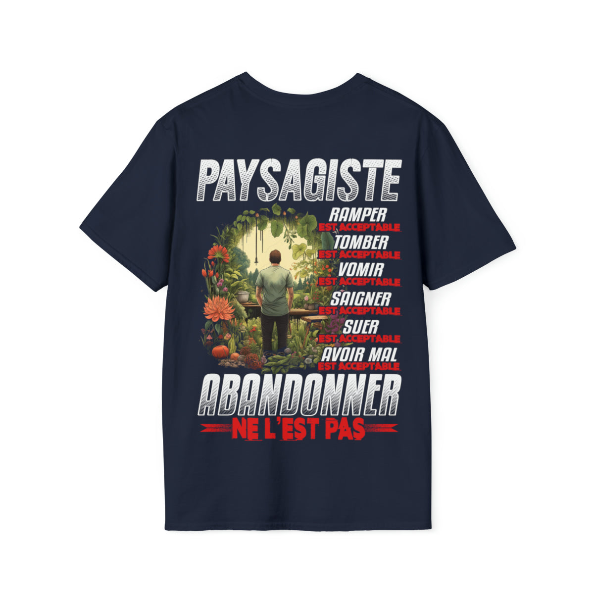 Paysagiste, ramper, tomber, vomir, saigner est acceptable