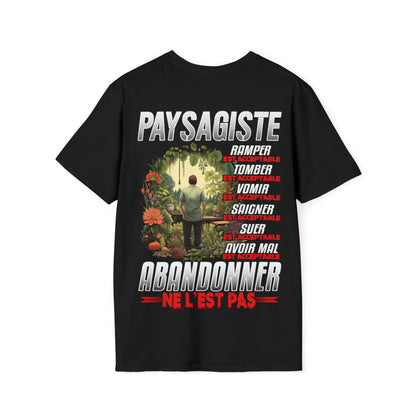 Paysagiste, ramper, tomber, vomir, saigner est acceptable
