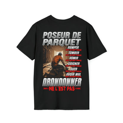 Poseur de Parquet, ramper, tomber, vomir, saigner est acceptable