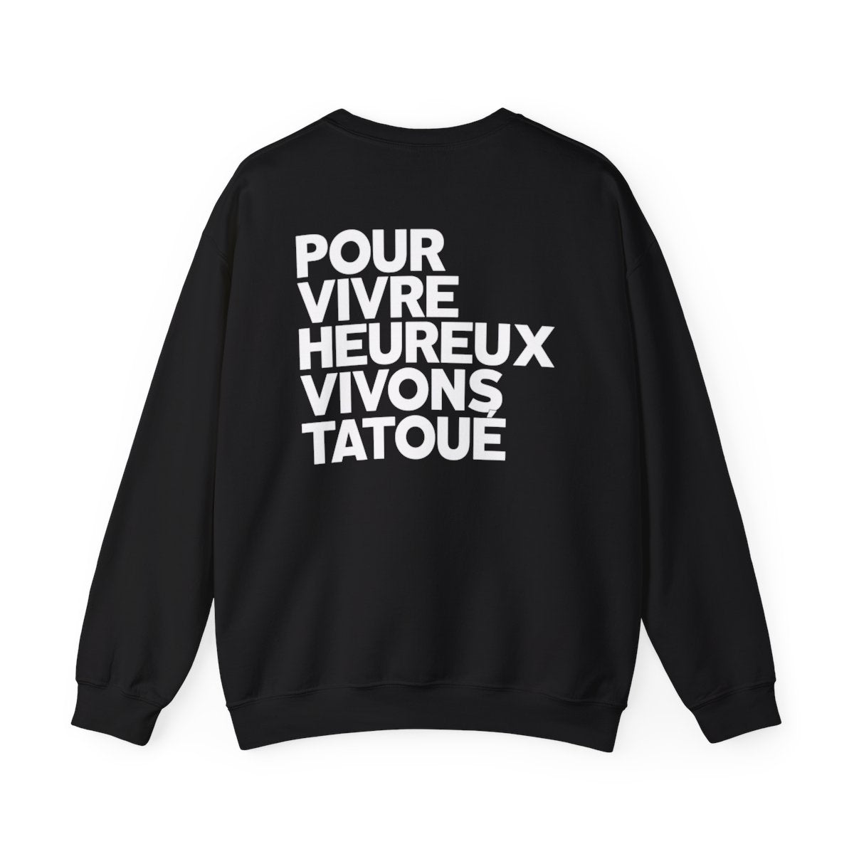 Pour vivre heureux vivons tatoué