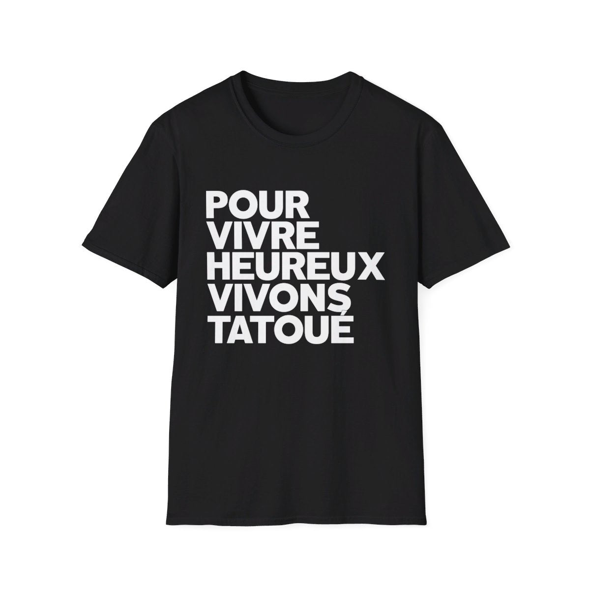 Pour vivre heureux vivons tatoué