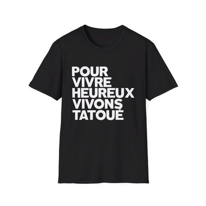 Pour vivre heureux vivons tatoué