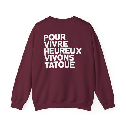 Pour vivre heureux vivons tatoué