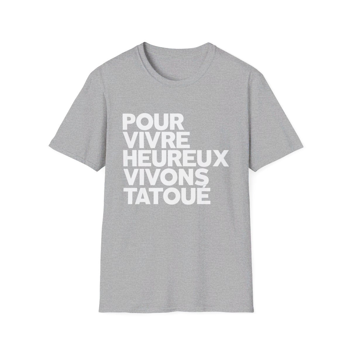 Pour vivre heureux vivons tatoué