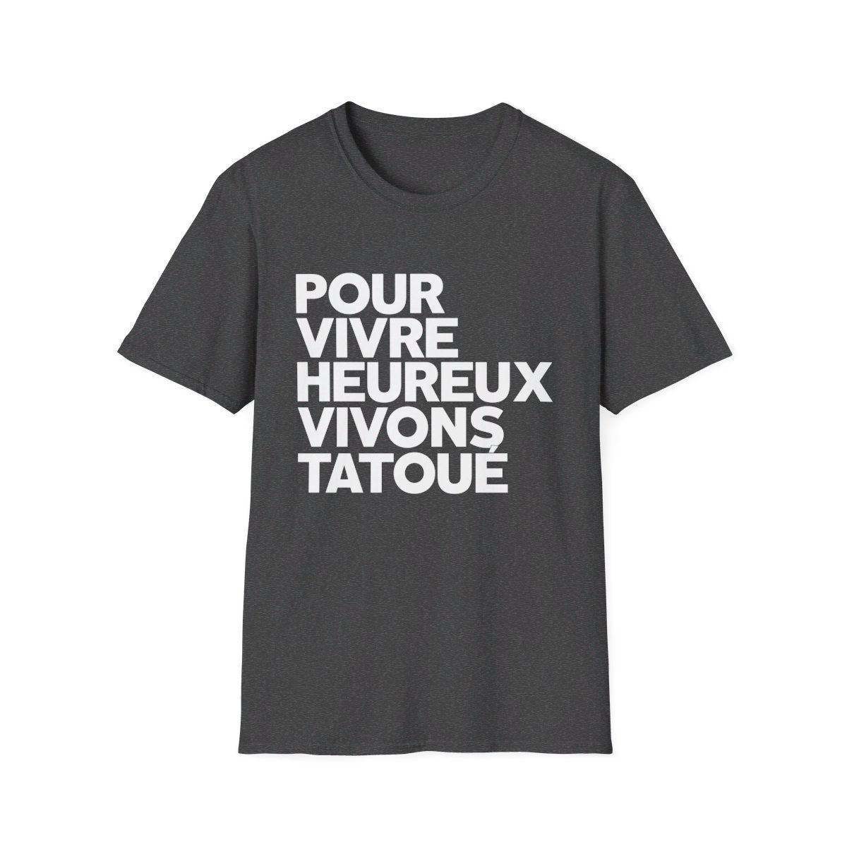 Pour vivre heureux vivons tatoué