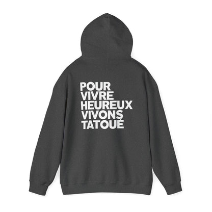 Pour vivre heureux vivons tatoué