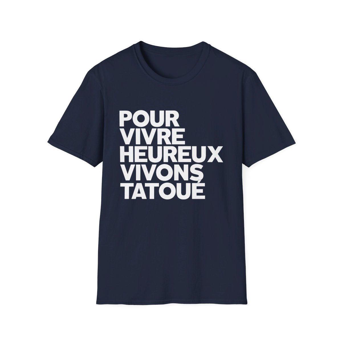 Pour vivre heureux vivons tatoué