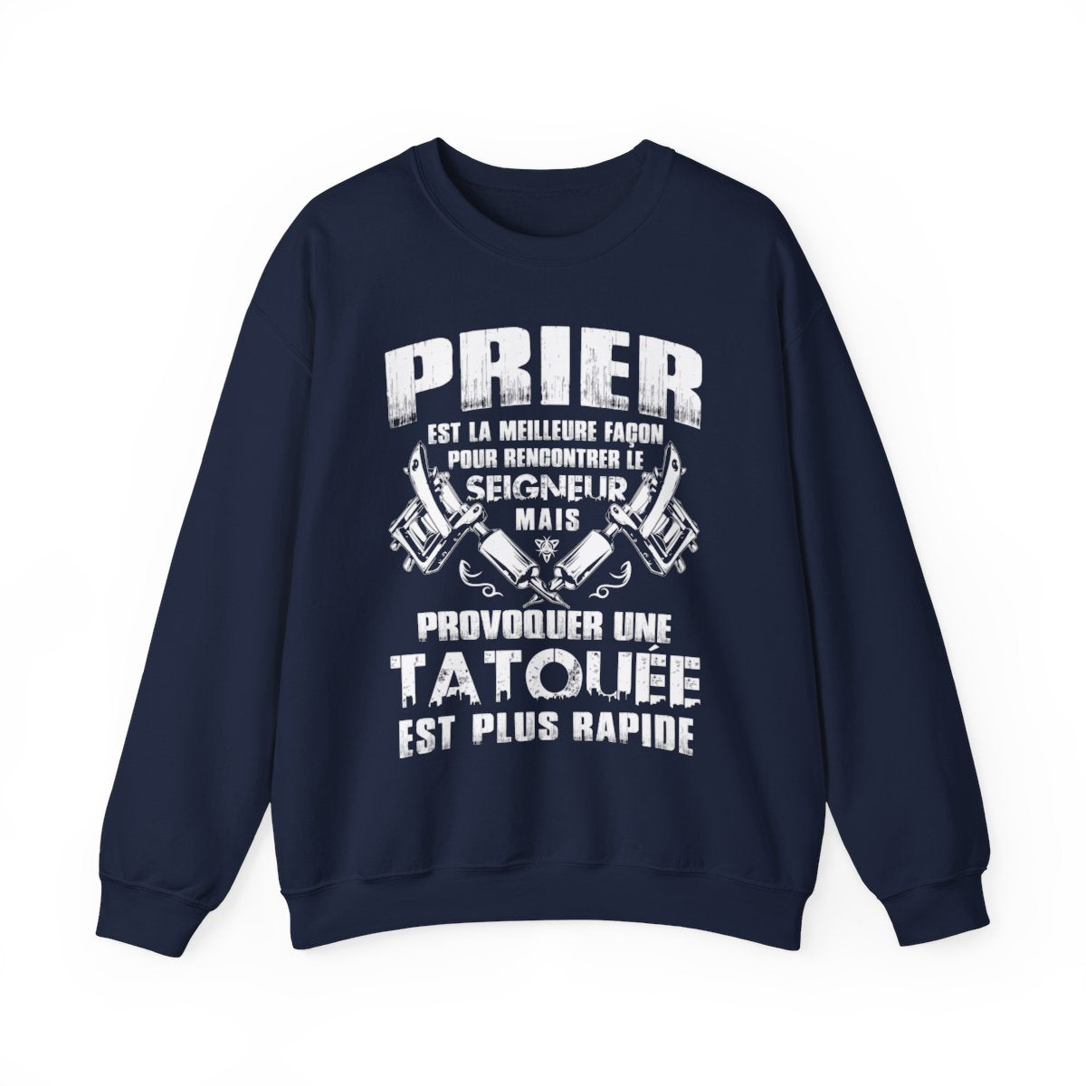 Prier est la meilleure façon pour recontrer le seigneur mais provoquer une tatouée est plus rapide