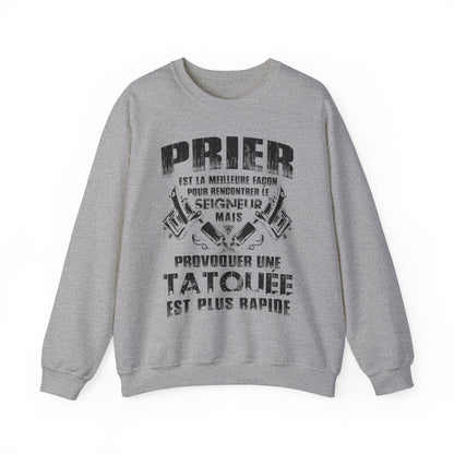 Prier est la meilleure façon pour recontrer le seigneur mais provoquer une tatouée est plus rapide