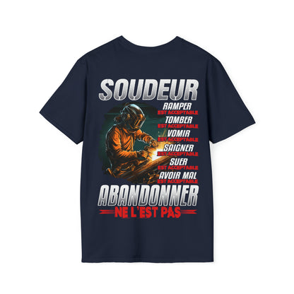 Soudeur, ramper, tomber, vomir, saigner est acceptable