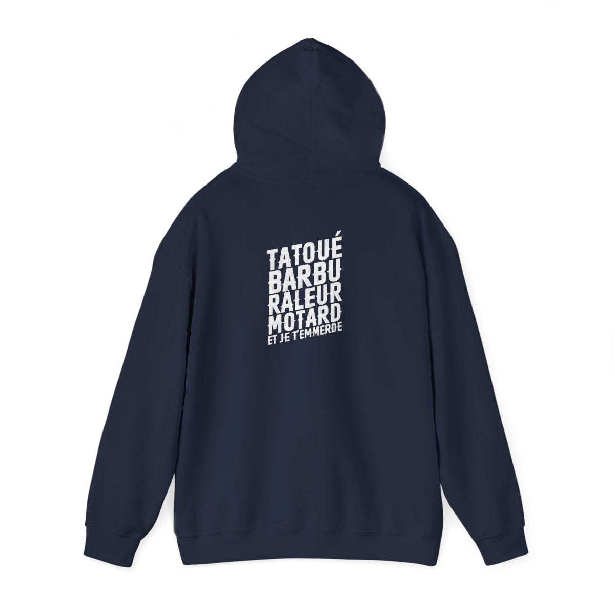 Tatoué barbu râleur motard
